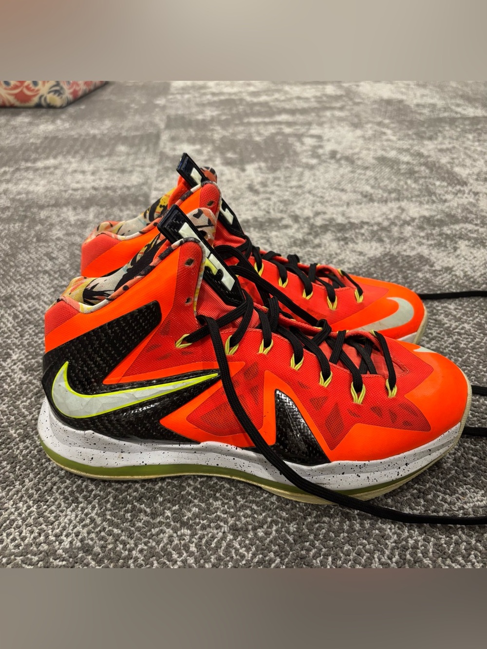 Nike LeBron X Elite Total Crimson Basketball Shoes Mens U.S. 9